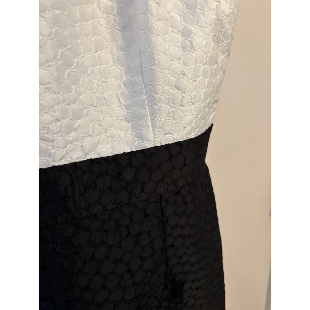 Talbots Women's White Black Colorblock Sleeveless Formal Sheath Dress Size 14P - Picture 2 of 5
